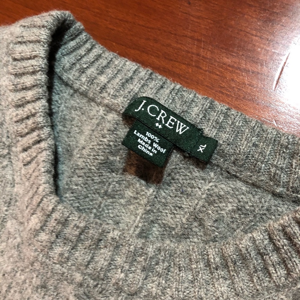 J. Crew Lambswool cable knit sweater XL